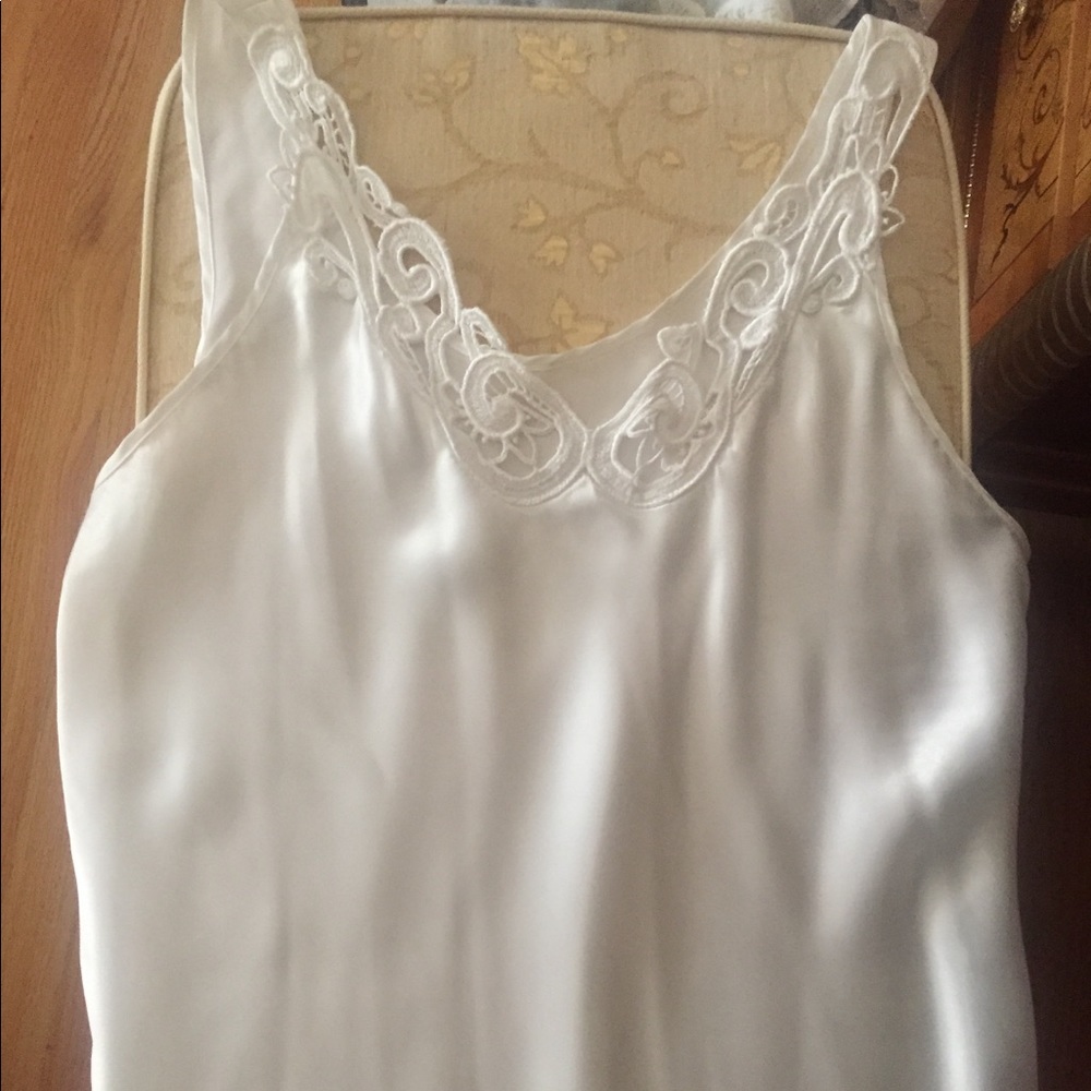 White silky top
